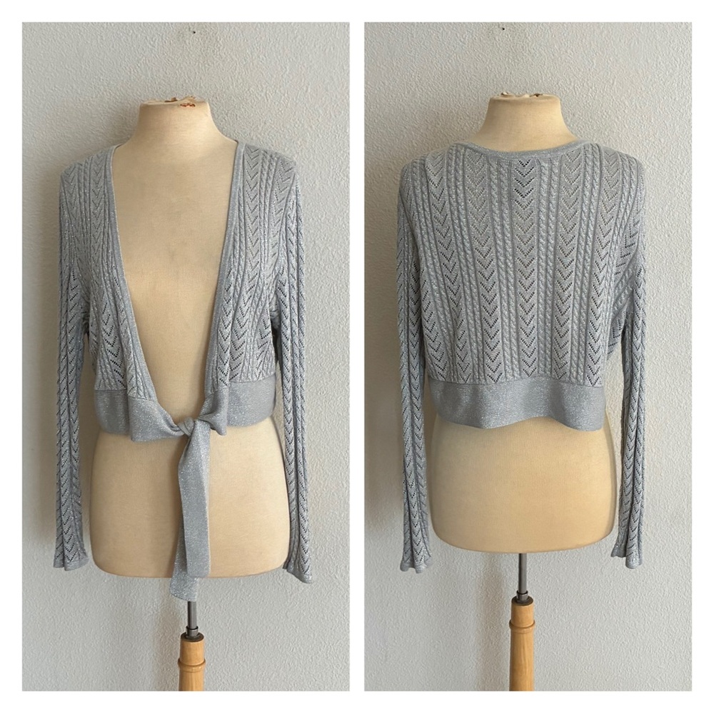 Lane Bryant silver shimmer shrug size 18/20